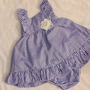 Rare Editions baby girl dress and matching diaper cover